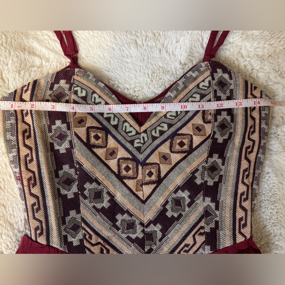 NWT Boho Embroidered Maxi Sundress – Spaghetti Strap - Picture 4 of 7